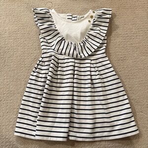 Striped Navy and White Kids Dress
